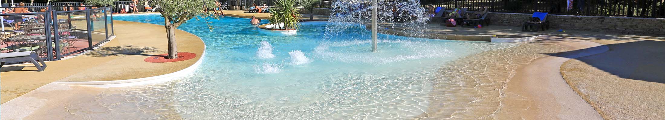 plage immergée piscine